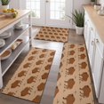 thumbnail image 2 of Brown Buffalo Pattern Kitchen Rugs Sets Of 3,Kitchen Runner Rugs Non Skid Washable,Decorative Kitchen Floor Mats for Kitchen,Sink,Laundry,17"x30"+ 17"x47" + 17"x59", 2 of 6