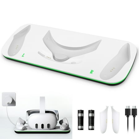 TSV Charging Dock Fit for Meta Quest 3 VR Headset/Touch Controllers, Fast Charging Station