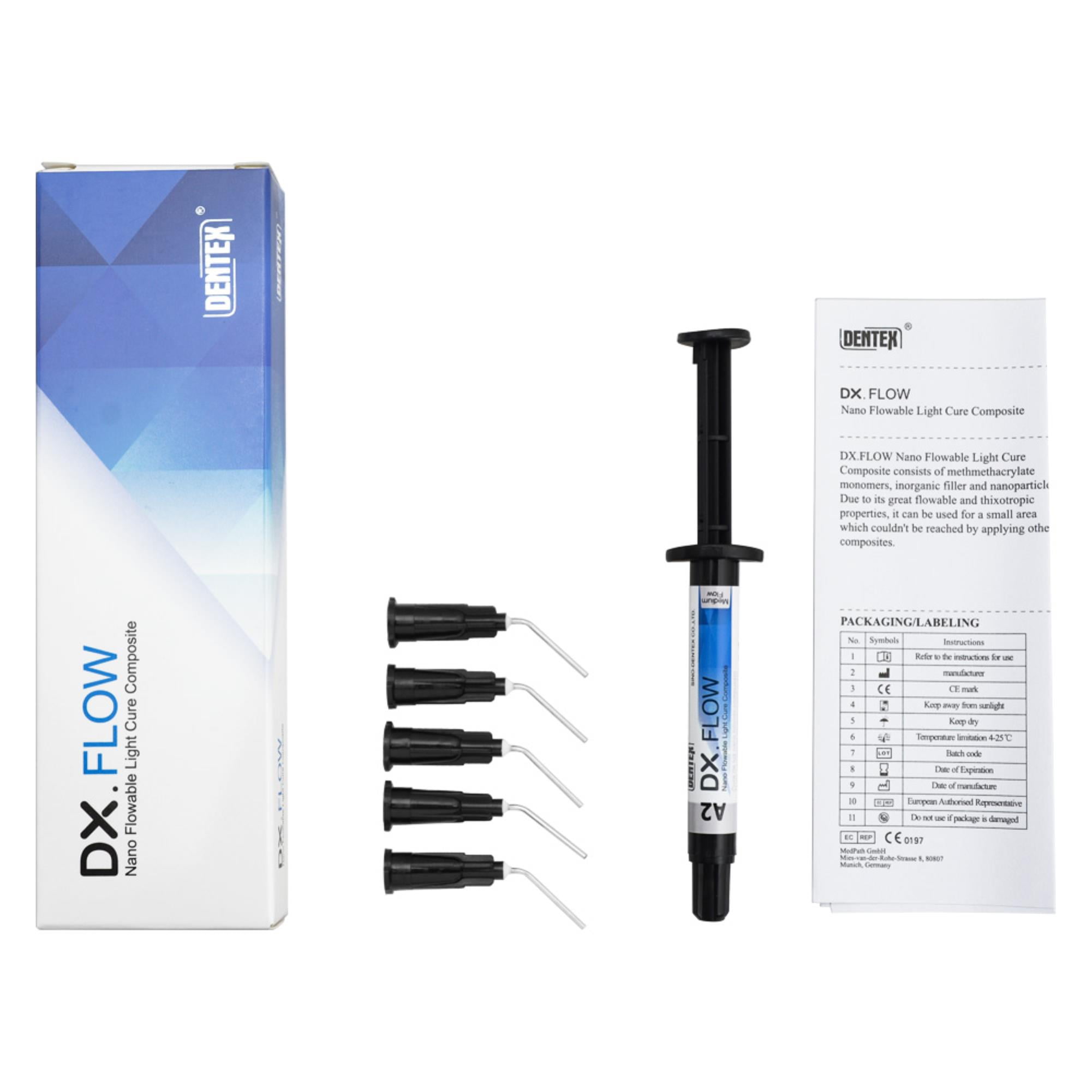 Flowable Composite Tooth Gem Sealant Dental Professional A2 Enamel Shade UV  Light Cure With Applicator Tips 