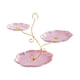thumbnail image 3 of Portaplatos de frutas de 3 niveles Bandeja para servir de 3 niveles Almacenamiento multiusos Pastel de bodas rosa, 3 of 9