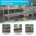 thumbnail image 4 of Flash Furniture Stainless Steel Worktable with 2 Undershleves, 4 of 9
