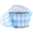 Blue, variant on LaRibbons 2 1/2" Wired Ribbon | White/Spring Gingham | 10 Yard Roll | 4 Color Options