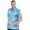 Cobalt Blue/Turquoise, variant on Monterey Club Men's Hawaiian Texture Print Camp Casual Golf Polo Shirt #1519