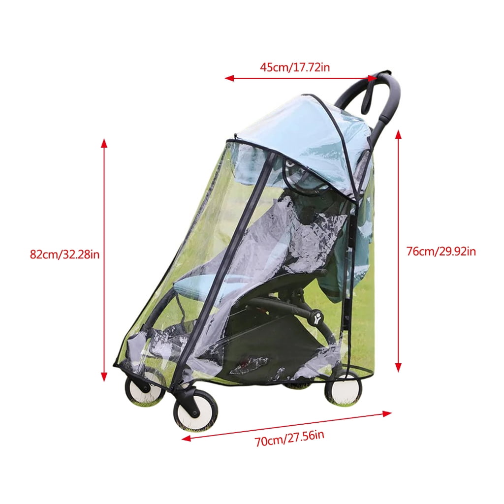 Baby Strollers Weather Proof Cover Windproof Clear EVA Rain Protector