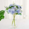 thumbnail image 6 of Efavormart 2 Pack | 19" Dusty Blue Artificial Dahlia Silk Flower Bouquet Bushes, 6 of 11
