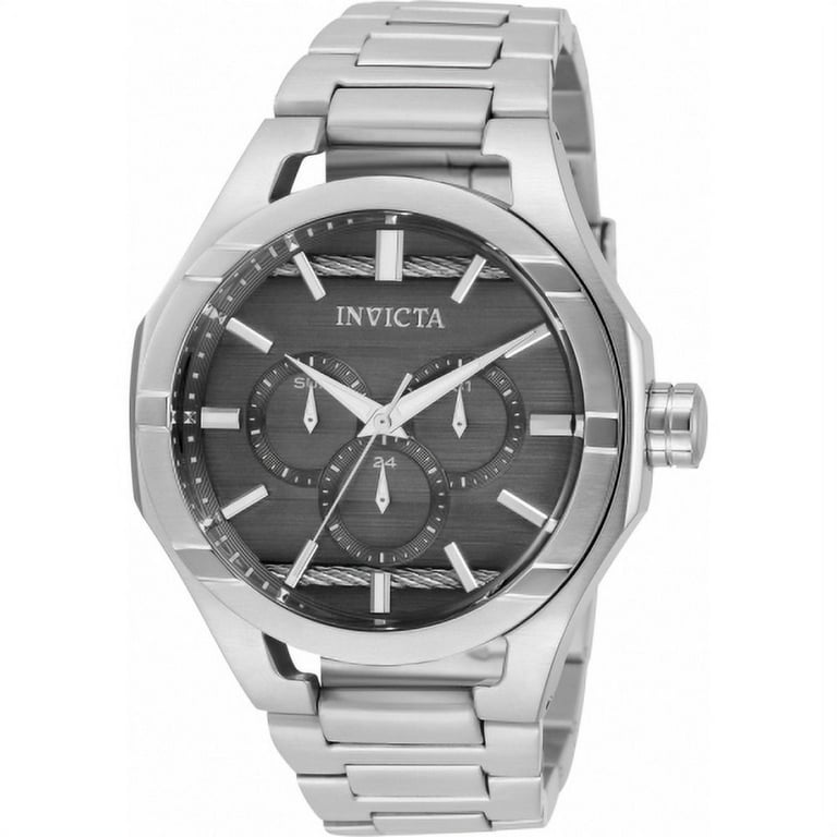 Invicta Bolt Quartz Black Dial Stainless Steel Men s Watch 31827 Walmart