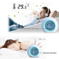 thumbnail image 3 of Creative Round Alarm Clock Home Decoration Bedroom Desktop Digital Clock, 3 of 6