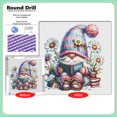 thumbnail image 3 of CSZPPQAF Diamond Art Painting Kits for Adults, Full Round Drill Cozy Gnome Reading Book Daisy Gem Art, Arts and Crafts for Home Decor, 14×14 Inch, 3 of 8