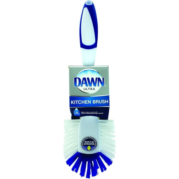 Dawn Radial Head Kitchen Brush, Blue & White