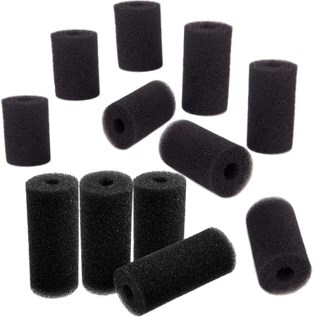 Qzbhct 3 Size 12 Pack Pre Filter Sponge Aquarium Intake High-Porosity Foam Roll Fish Tank Shrimp Beta Baby Fish Replacement Foam Cover Filtration Freshwater Saltwater 5-20 Gallons