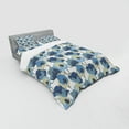 thumbnail image 3 of Ambesonne Floral Bedding Set 3 Pcs, Ombre Romantic Flowers, Twin, Grey Navy, 3 of 3
