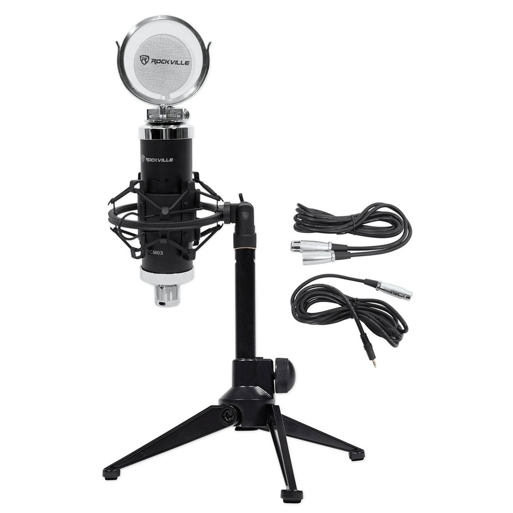 Rockville RCM03 PC Gaming Twitch Microphone Streaming Recording Game