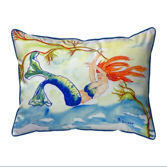 Resting Mermaid 20-inch x 24-inch Throw Pillow