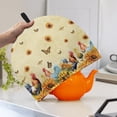 thumbnail image 3 of HELLHERO Sunflower Rooster Teapot Dust Cover Keep Warm Insulation Portable, Holiday, 3 of 7