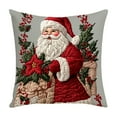 thumbnail image 2 of FastXmas 17.7x7.7" Christmas Style Pillow Covers Decoration,Santa Cottage Printing Pattern Pillow Case Ornament,Throw Pillow Cover for Sofa Couch, Indoor Outdoor Winter Xmas Holiday Party, 2 of 6