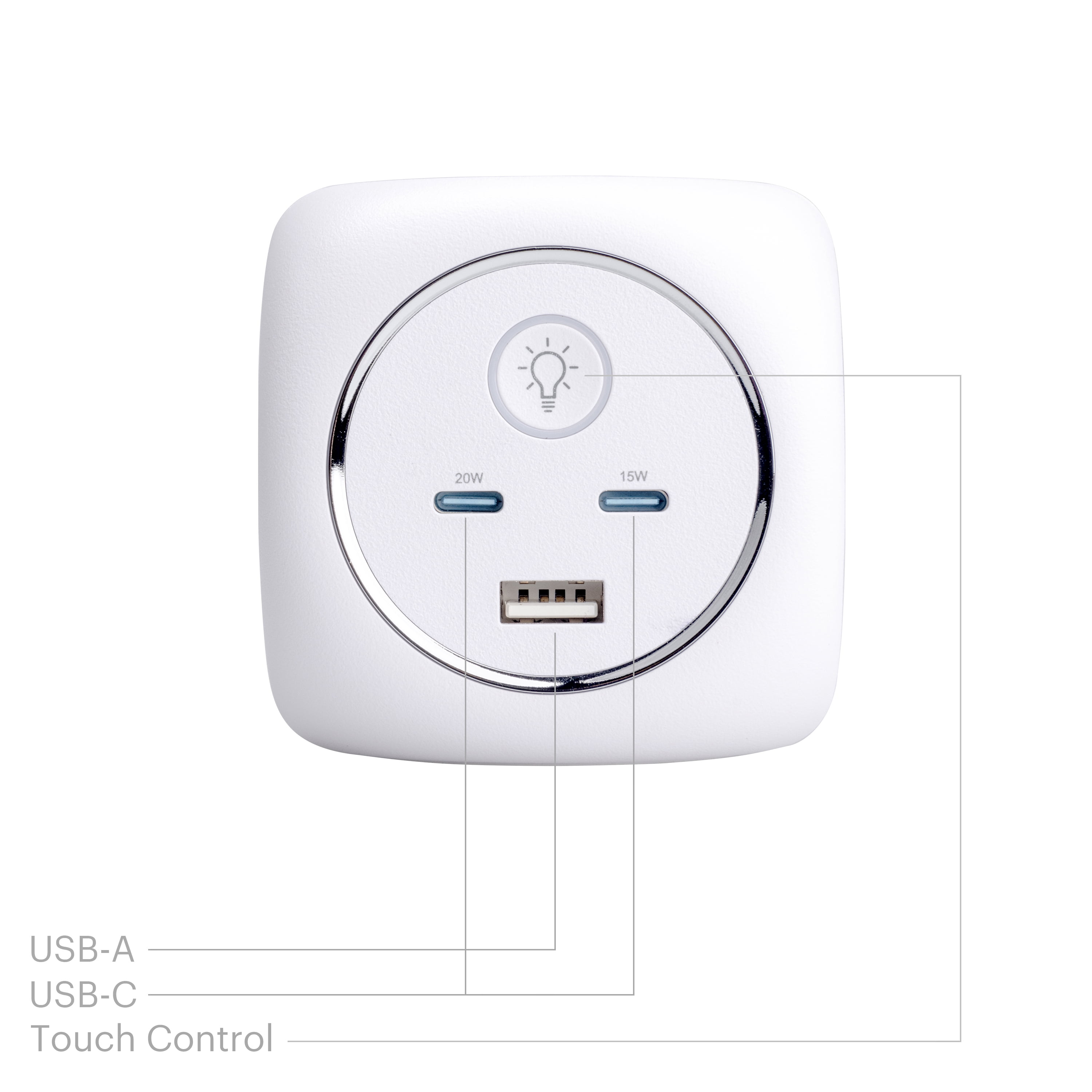 Onn. 45W MultiPort Charger with NightLight,Made for iPhone