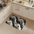 thumbnail image 2 of ODIKA 3'x5' Washable Accent Rug Veined Flow Streaks Symmetrical Motif Vein Border Abstract Swirl Refined for Bedside, Nursery Room, Pet Friendly & Non-Shedding, 2 of 7