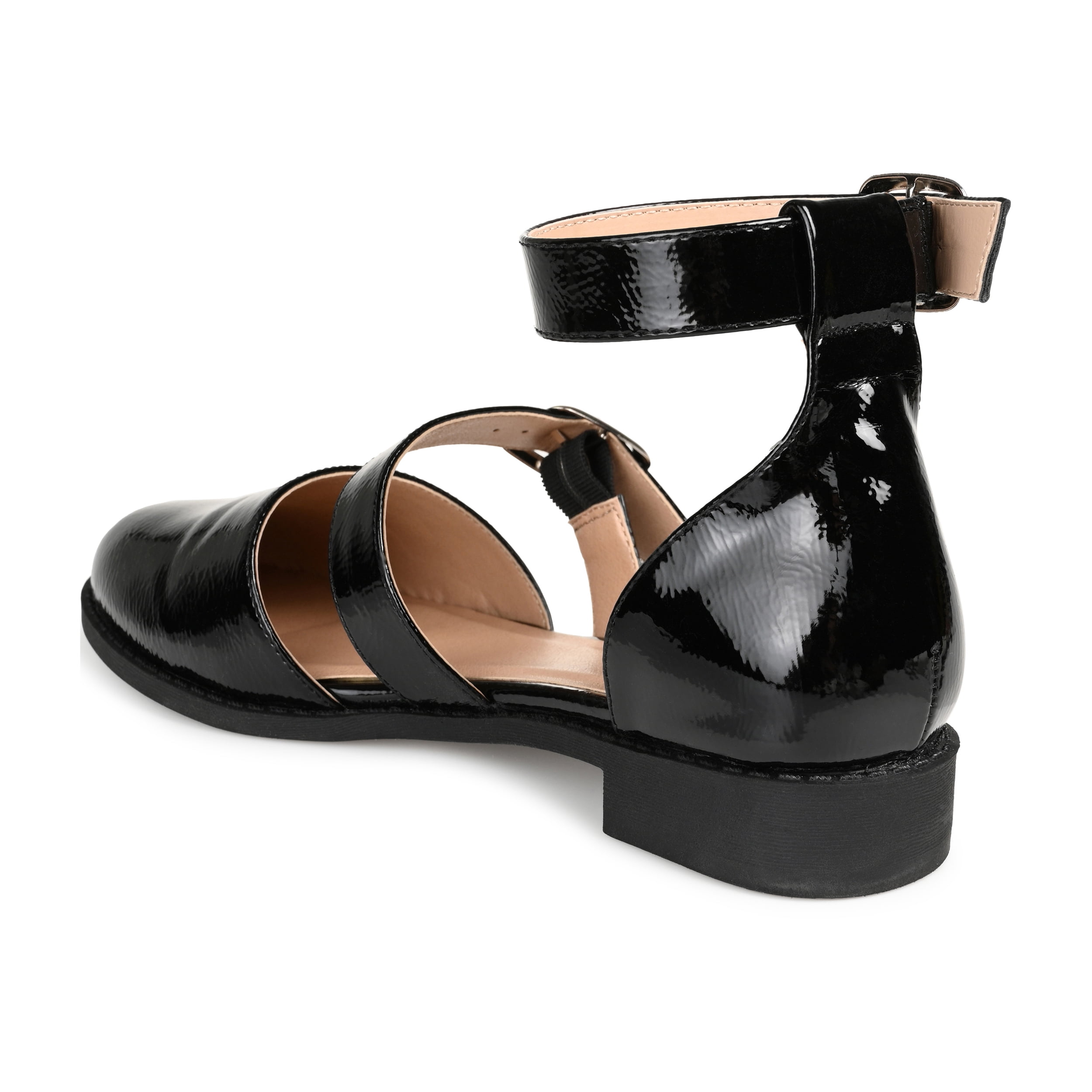 Journee Womens Constance Buckle Round Toe Mary Jane Flats, Widths Available