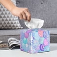 thumbnail image 6 of Yiaed Watercolor Sea Shells 1 Print Tissue Box Cover, PU Leather Decorative Organizer for Tabletop, Bathroom, Car, Office Creative Decorative, 6 of 7