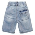 thumbnail image 2 of KIDSCOOL SPACE Baby Little Big Boys Shorts,Girls Ribbed Elastic Waist Summer Half Pants Cargo Jeans, Light Blue,9-10 Years, 2 of 6