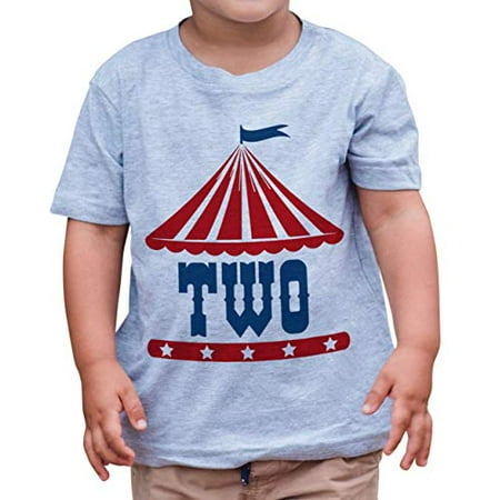 

7 ate 9 Apparel Boy s Birthday Two Circus T-Shirt Grey