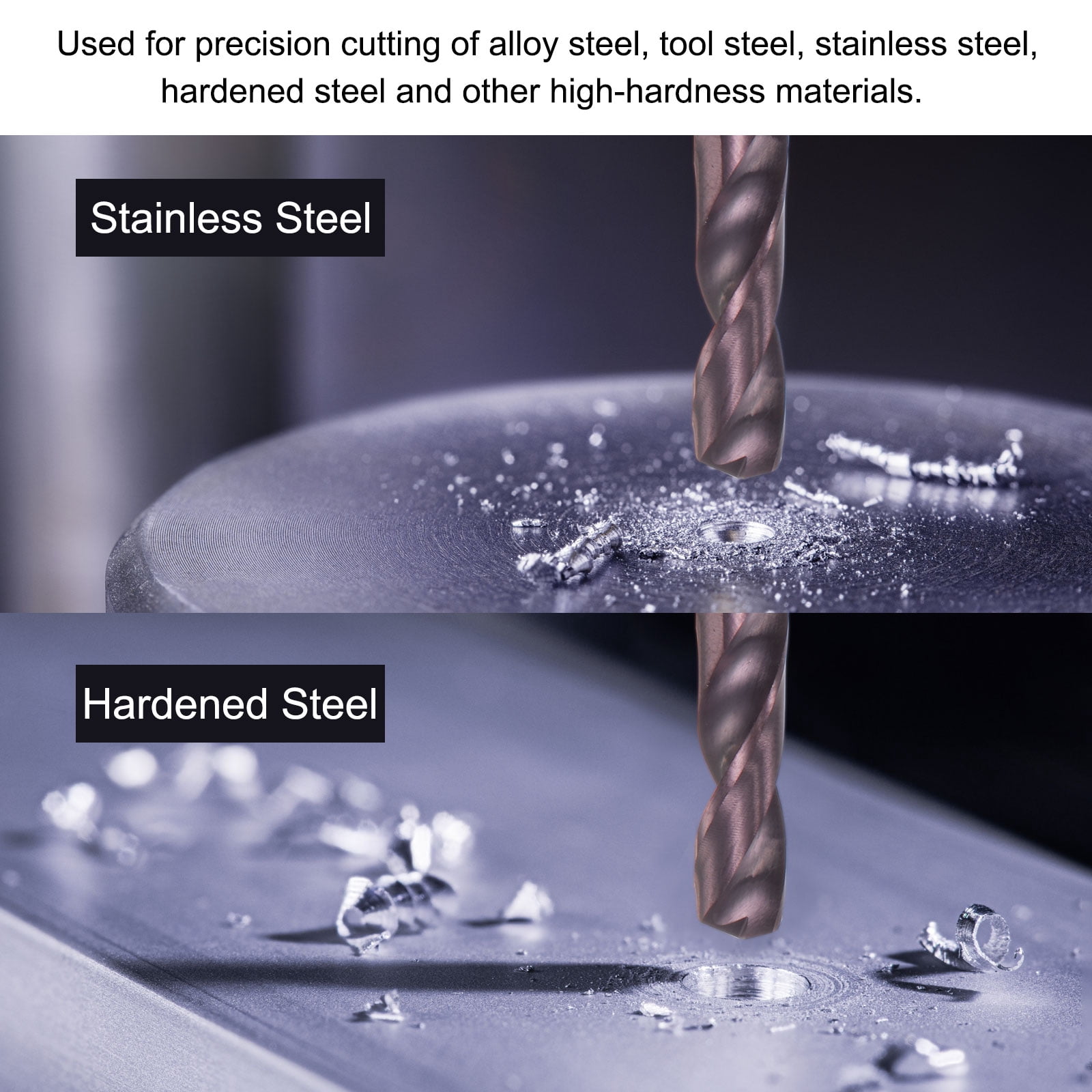 Unique Bargains Carbide Twist Drill Bits 3.4mm DIN K45 Tungsten AlTiSin Coated Jobber