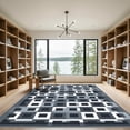 thumbnail image 2 of ODIKA 6'x9' Machine Washable Non-Slip Area Rug, Geometric Gray High Traffic Rug, Gray, 1055833, 2 of 7
