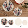 thumbnail image 4 of Elephant Head Flowers Trivet Mats Pot Holders Cotton Woven Non-Slip Heat Resistant for Hot Pots Pans Pats for Cooking Baking Set of 2, 4 of 7