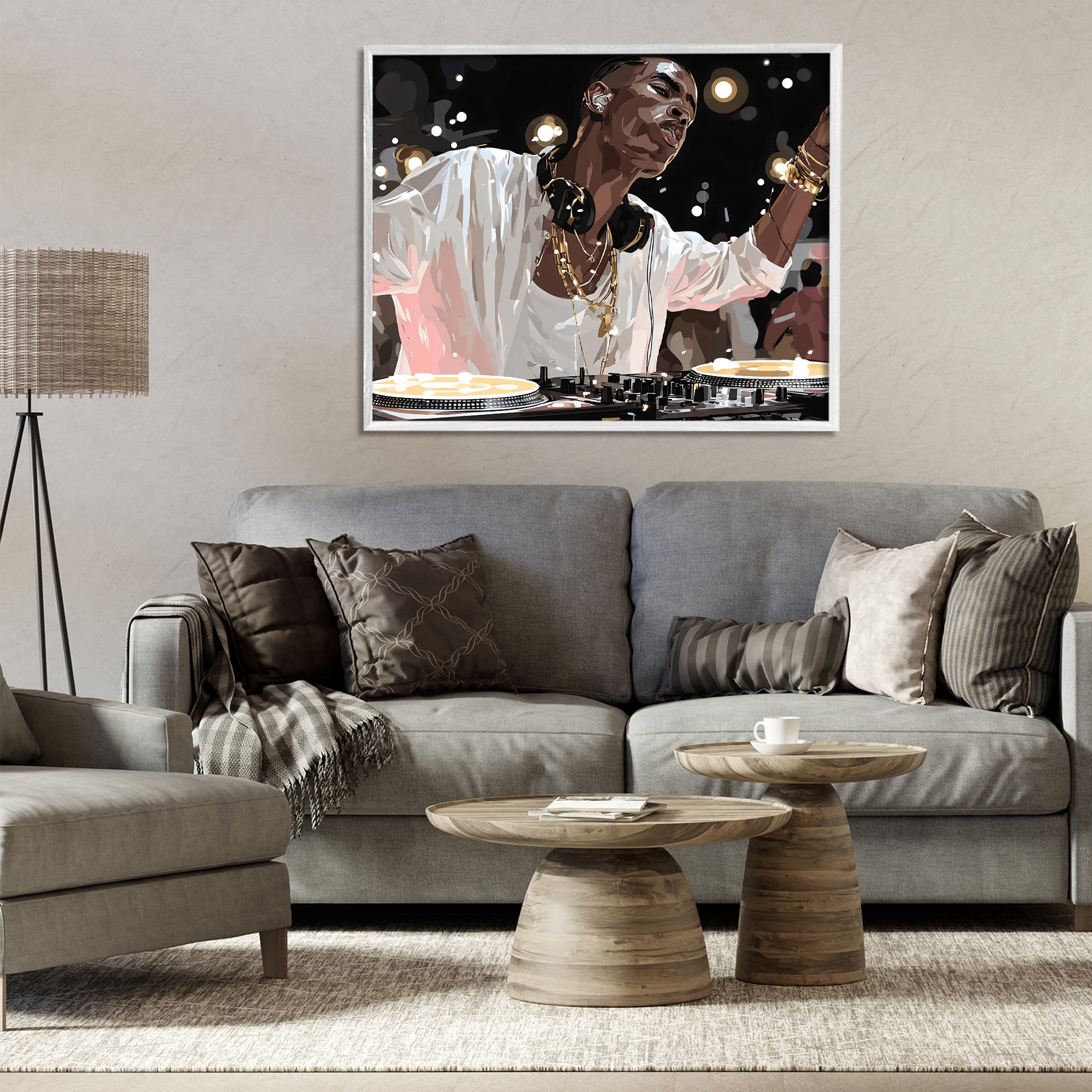 Stupell Industries Music In His Soul White Framed Giclee Art, design by Franklyn Gregory