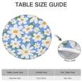 thumbnail image 6 of Blue Daisy Flower Green Leaves Pattern Round Fitted Tablecloth with Elastic Edge,Dining Table Cover Waterproof,Outdoor Round Tablecloth for Camping,Dining,Indoor and Outdoor, 6 of 7