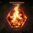 thumbnail image 2 of Outdoor Fire Pit with BBQ, Wood Burning Fire Pit for Patio, Outside Firepits with Grill, 2 of 9