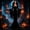Black, variant on KLHDSF Women's Gothic Bat Witch Bride Costume Low U Neck Fish Tail Halloween Gown Black L