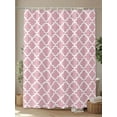thumbnail image 4 of Fsddascl Pink Moroccon Shower Curtain Set - 36" x 78" Washable Bathtub Curtain with 12 Hooks, Romantic Minimalist Modern Aesthetic Waterproof Fabric Stall Shower Curtains for Bathroom/Bathtub Décor, 4 of 6