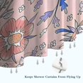 thumbnail image 6 of Pioneer Flower Floral Print Pattern Shower Curtain 84"x72" ,Bathroom Decorative Shower Curtains Set with 12 Hooks,Modern Waterproof Washable Shower Curtain, 6 of 6