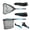 BLUE, variant on NOMILIFE Foldable Telescopic Rubber Coated Mesh Triangle Fish-Friendly Landing Net