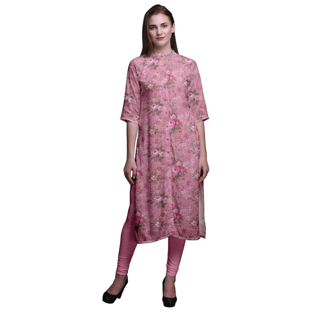 Bimba Tuniques Droites pour Femmes, Kurti Longue Imprimée, Robe Décontractée, XX-Grand