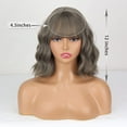 thumbnail image 2 of DOPI Short Ombre Blonde Wigs Wavy Bob Wig with Bangs Women Synthetic Curly Pastel Bob Wig for Girl Colorful Cosplay Wigs, 2 of 6