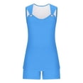 thumbnail image 6 of Zpanxa Two Piece Sets for Women Summer V-Neck Sleeveless Camisole Tops with Pockets Comfy Shirts Biker Shorts Tracksuit Casual Sweat Sets Lounge Sweatsuits Matching Set Sky Blue A M, 6 of 7