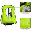 Zhuitw PVC Life Jacket with Blow Valve Inflatable Water Sports Life