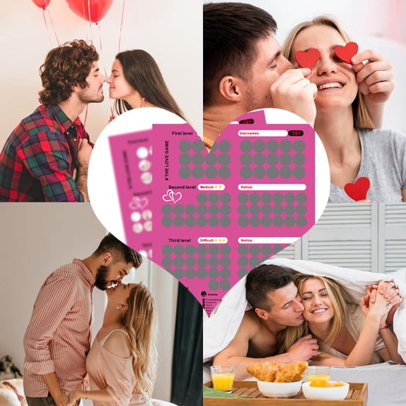 100 Date Ideas Scratch-Off Poster for Couples, Fun & Romantic Activity Card Game, Perfect Valentine's Day Anniversary Gift