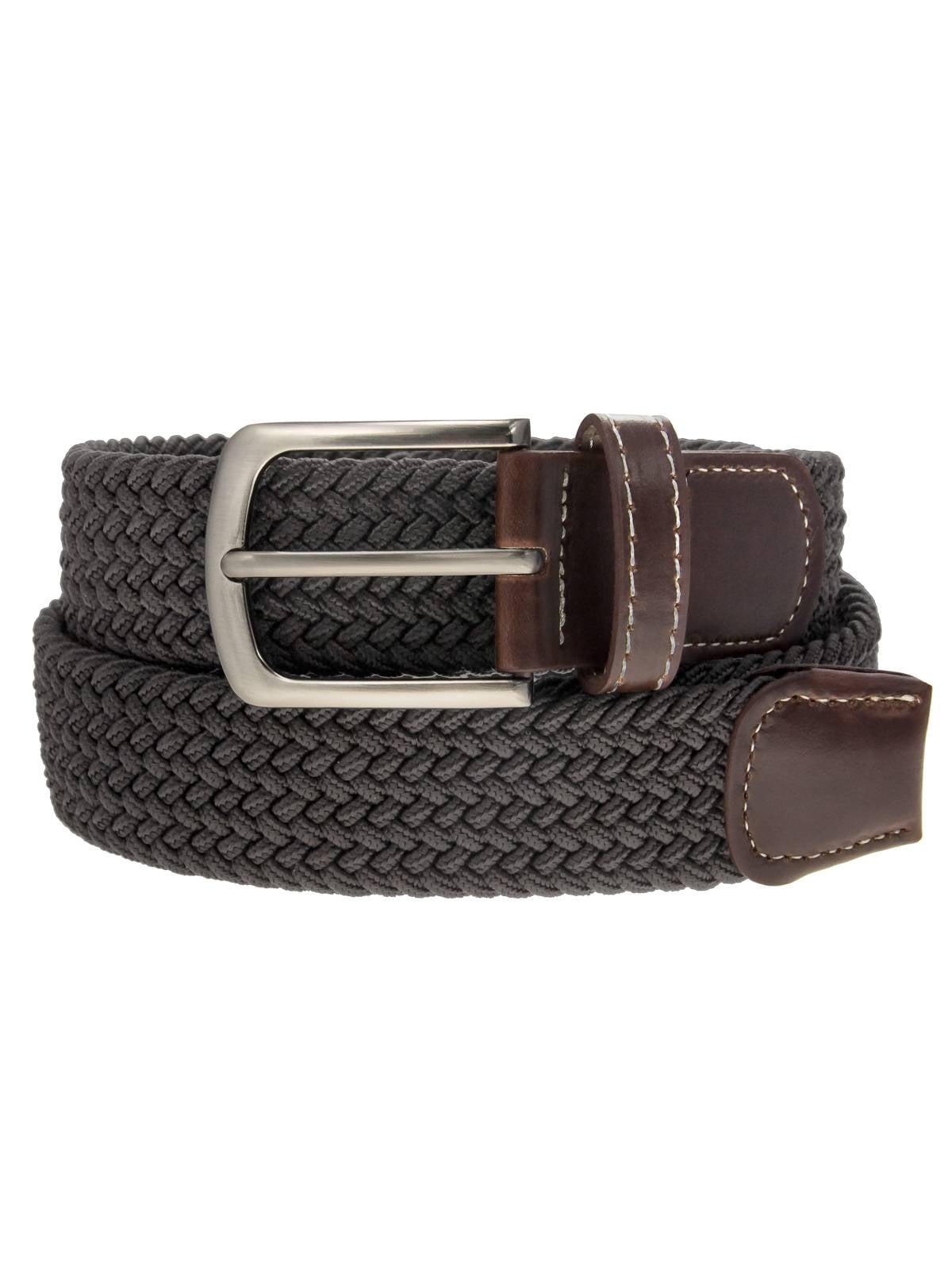 DG Hill Unisex Braided Belt with Elastic Faux Leather, Small, 27-45 ...