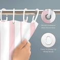 thumbnail image 5 of Vintage Pink Striped Fabric Shower Curtain for Bathroom, Rustic Farmhouse Shower Curtain, Boho French Country Cottagecore Style, 66x72inch, 5 of 6