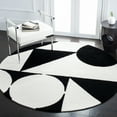 thumbnail image 2 of SAFAVIEH Rodeo Drive Eliza Abstract Area Rug, Ivory/Black, 6' x 6' Round, 2 of 8