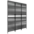 thumbnail image 4 of vidaXL Room Divider 3 Panels Black Poly Rattan, 4 of 9