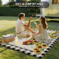 thumbnail image 4 of Sunflowers Outdoor Rug for Patio/Deck/Porch, Non-Slip Large Area Rug 4 x 6 Ft, Spring Farmhouse Vintage Truck Leaf Black Plaid Indoor Outdoor Rugs Washable Area Rugs, Camping Rug Carpet Runner, 4 of 8