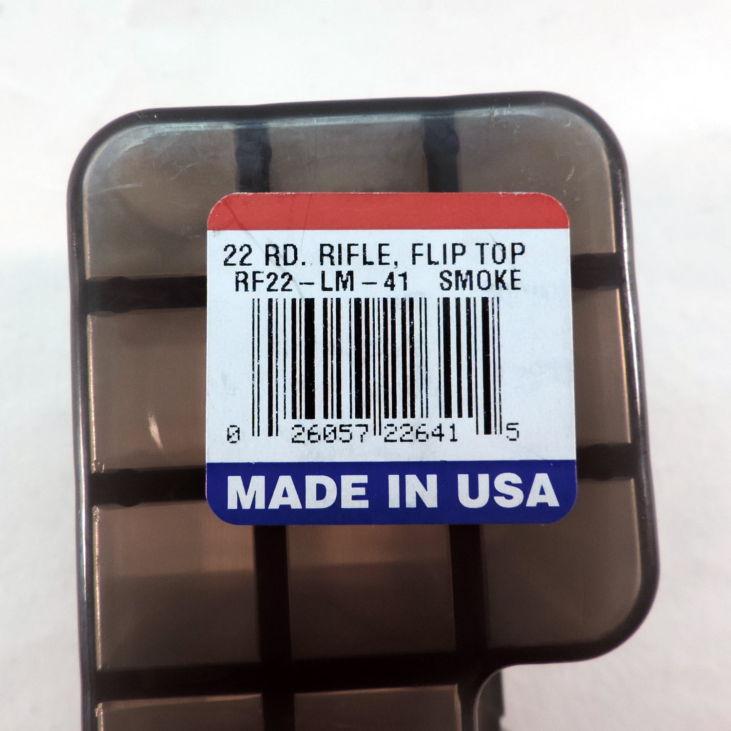 MTM RF-22 Flip-Top Rifle Ammo Box, 22rd Capacity, Polypropylene