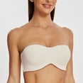 thumbnail image 3 of MELENECA Strapless Bra Minimizer with Underwire for Women Off White 34G, 3 of 4