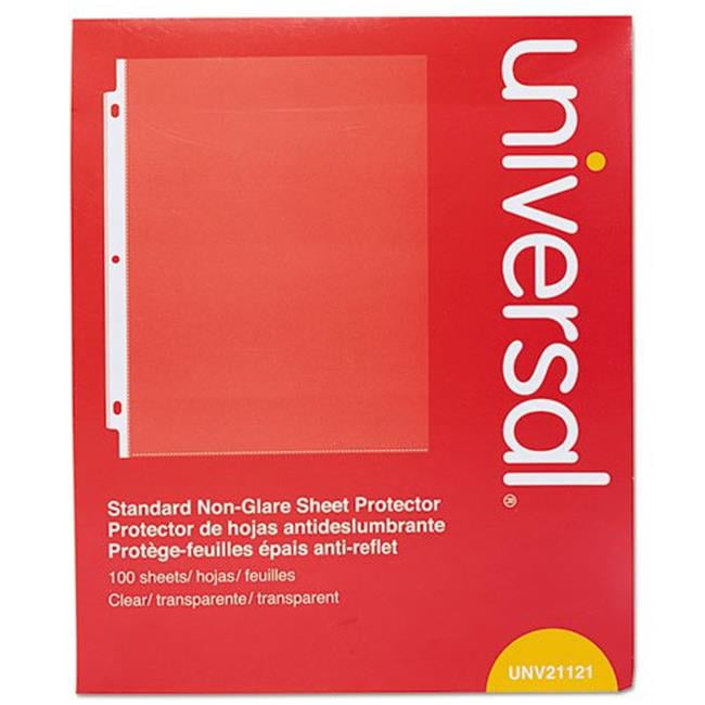 Universal Office Products 21121 8.5 x 11 in. Standard Sheet Protector, Clear - 100 per Box