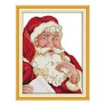 thumbnail image 1 of Patrones de Bordado Sunnimix Kit de punto de cruz estampado Navidad Santa Claus 14CT 31x41cm, 1 of 8
