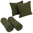 thumbnail image 2 of Double-corded Solid Microsuede Throw Pillows with Inserts (Set of 4) 9818-CD-S4-MS-HG, 2 of 2